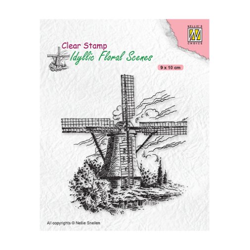 Nellie\'s Choice clear stamp: Windmill