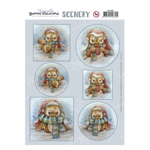 Kuva-arkki A4: Winter Owls