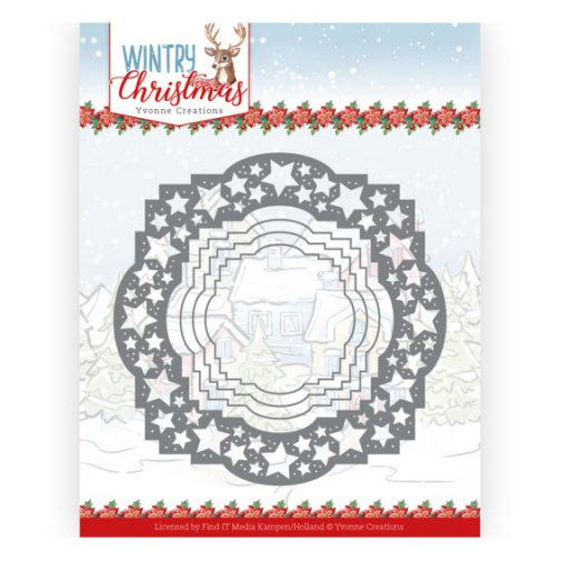 Yvonne Creations -stanssit: Wintry Christmas - Stars Frame