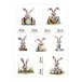 Topper sheet A4, Krafia: Easter - bunnies and eggs