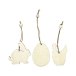 Wooden embellishments: Hello speech easter, 6 pcs
